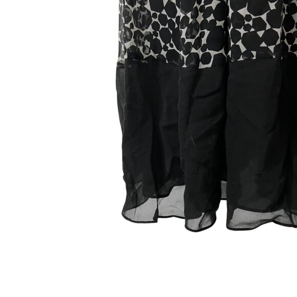 Alfani Black Sheer Overlay 100% Silk Dress  NWT‎ Size 4 - Picture 4 of 10